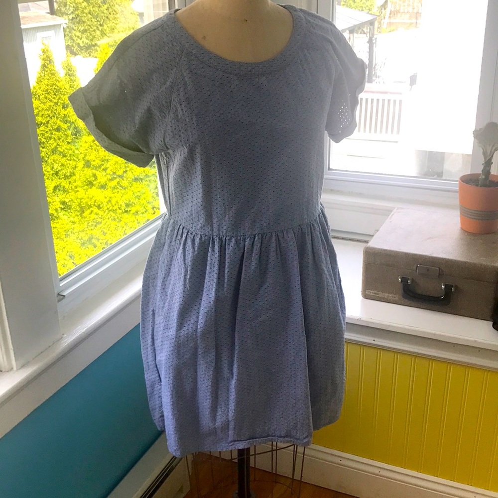 Jack Wills Blue Eyelet Dress 8